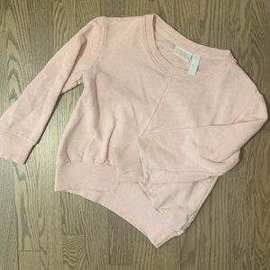 Zella Crewneck Cotton Sweatshirt Pink Oversized Girls XS